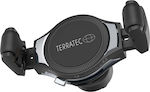 TerraTec Mobile Phone Holder Car ChargeAir with Adjustable Hooks and Wireless Charging Black