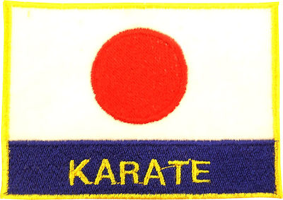Olympus Sport 5007006 Gesticktes Abzeichen Karate mit der Flagge von Japan
