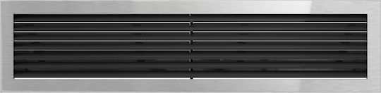 Kratki Fresh Ορθογώνια Περσίδα Τζακιού 70x17cm Inox