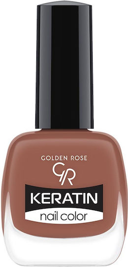 Golden Rose Keratin Glossy Βερνίκι Νυχιών Καφέ 22 10.5ml