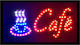 Cafe Πινακίδα LED με Κίνηση Μονής Όψης 47x25cm