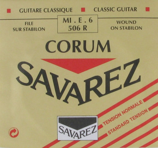 Savarez Corum Normal Tension Μονή Χορδή Silver Plated Κλασικής Κιθάρας E (Mi)