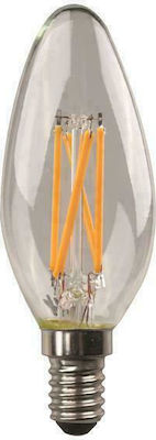 Eurolamp Λάμπα LED για Ντουί E14 και Σχήμα C37 Ψυχρό Λευκό 806lm