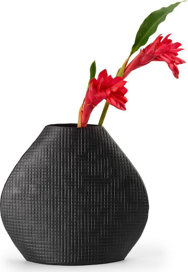Philippi Διακοσμητικό Βάζο Αλουμινίου Outback Μαύρο Φ23xΥ28cm