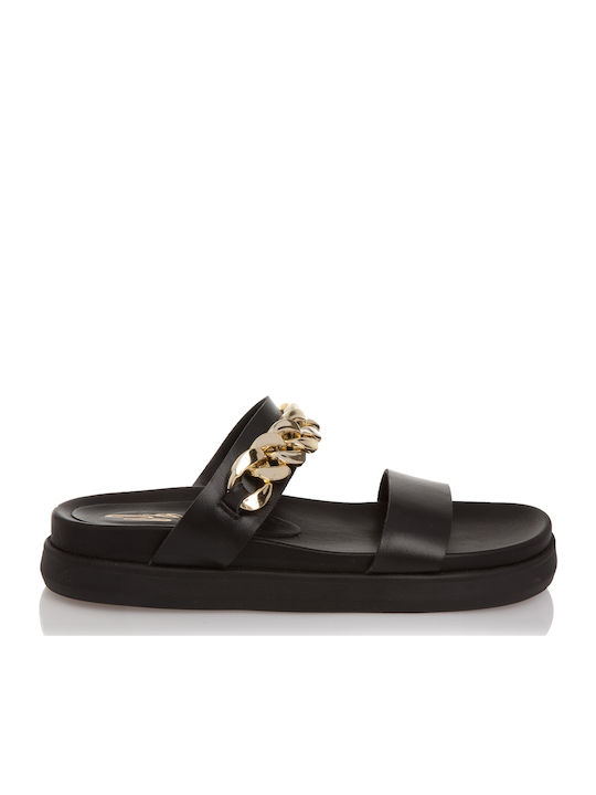 Sandale Casual Damă Din Piele Negru