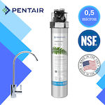 Pentair Under Sink Water Filter System QL3B with Faucet with Replacement Filter Pentair Everpure H-104 0,5μm