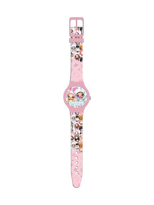 Diakakis Kids Analog Watch NaNaNa Surprise! with Rubber/Plastic Strap Pink