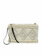 Damen Clutch Gestrickt Beige