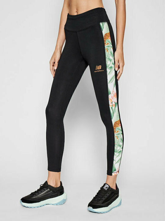 Essentials Botanical Women's Cropped Training Legging High Waisted Black
