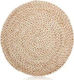 Placemat Round Wicker Beige 30cm 1pcs