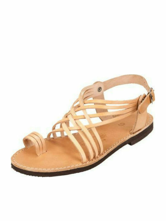 KOUROS-Women's Leather Sandal-19-4-Natural