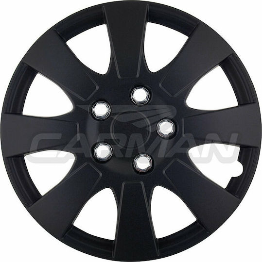Carman Set Capace Roți Auto 4buc 13" Negru