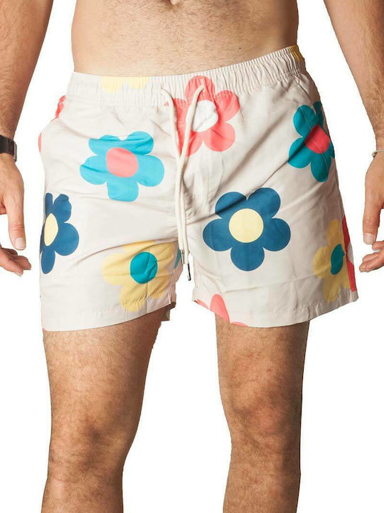 Ανδρικό Μαγιό Σορτς Μπεζ Floral