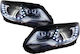 Carner Front Lights Led for Volkswagen Tiguan mk1 Facelift Black 2012-2015 2pcs