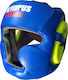 Olympus Sport Boxing Pro Κάσκα Πυγμαχίας Ενηλίκων Κλείστού Τύπου Δερμάτινη Μπλε