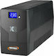 Infosec X2 LCD Touch 1250 UPS Line-Interactive 1250VA 600W with 4 Schuko Power Plugs