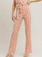 Rut & Circle Women's High Waist Fabric Trousers Pink