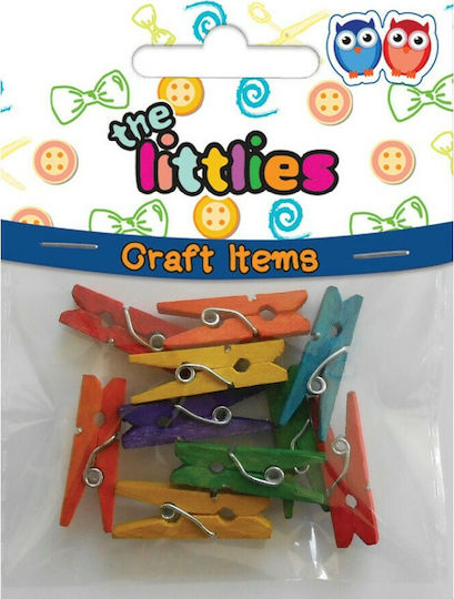 The Littlies Wooden Clothespins Thickness 25mm 10pcs
