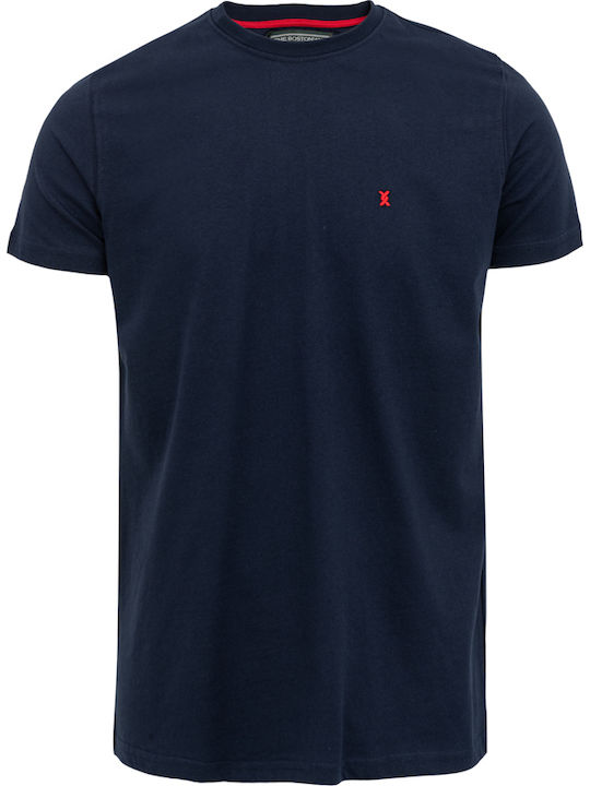 The Bostonians Ανδρικό T-shirt Navy Μπλε Μονόχρωμο