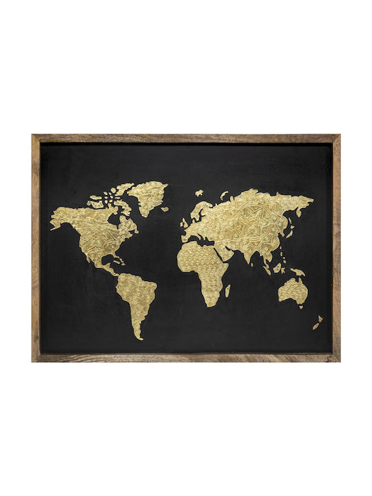 Atmosphera World Painting Wooden 78x58cm