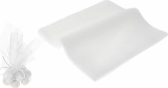 Iliadis Tulle for Wedding Favors White Greek White Tulle 25x25cm 100 pieces 100pcs