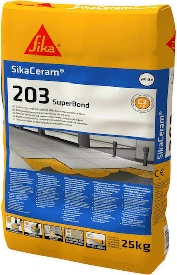 Sika SikaCeram 203 SuperBond Tile Adhesive White 25kg 500194