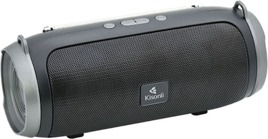 Kisonli KS-2000 Bluetooth Speaker 5W with Radio and Battery Life up to 6 hours Black