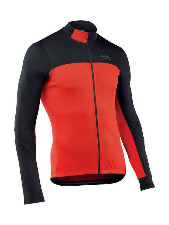 Northwave Force 2 Bărbați Mânecă lungă Tricou de ciclism Roșu