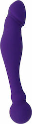 Intense Silicone Rick Dual Glass Dildo Purple 18cm