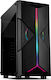 Inter-Tech IT-3306 Cavy Gaming Full Tower Computer Case with Window Panel and RGB Lighting Black