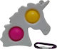 Pop It Fidget Breloc Unicorn Breloc Din Silicon Alb