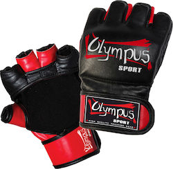 Olympus Sport 4009408 Γάντια ΜΜΑ από Συνθετικό Δέρμα Μαύρα/Κόκκινα