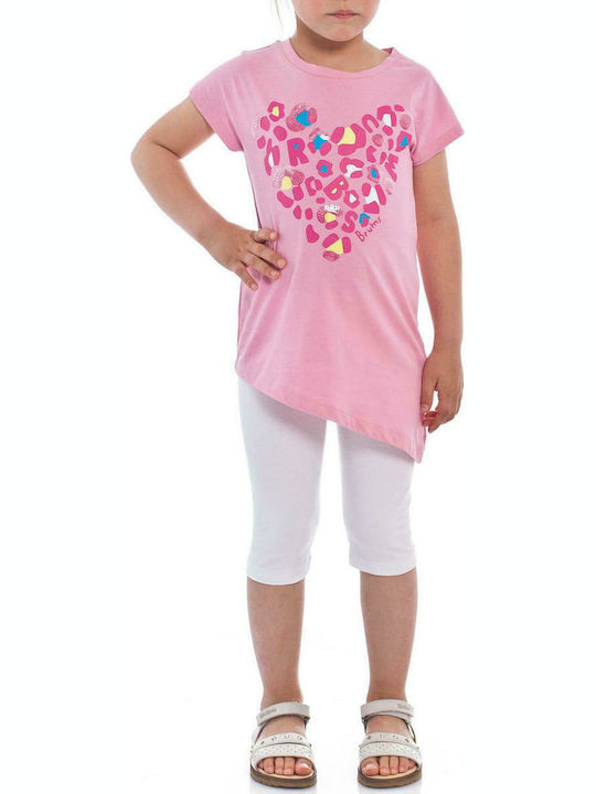 Set bermude Brums Compl. 2 Pz.t-Shirt + Pescatore 151BGEM008-026 Pink Girl