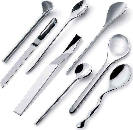 Alessi Καφέ/Τσαγιού Ανοξείδωτα Ασημί MSPOONSET 8τμχ