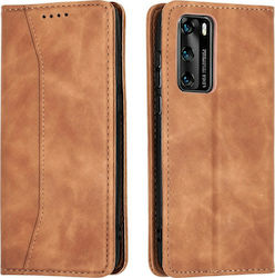 Bodycell PU Leather Brieftasche Synthetisches Leder Braun (Huawei P40) 04-00544