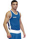Top Ten Singlet Aiba 1929 Ανδρική Αμάνικη Μπλούζα Μπλε για Boxing Μπλε