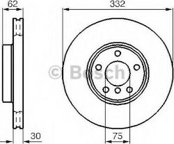 Bosch Bremsscheiben 2Stück für BMW X3 E53 2000-2006 / E83 2004-2021