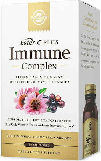 Solgar Ester-C Plus Immune Complex 1000mg Supliment pentru Întărirea Sistemului Imunitar 60 Capsule Moi