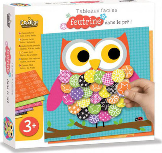 Crealign Children's Craft Decorate with Felt Animals of the Countryside for Children 3+ years Years