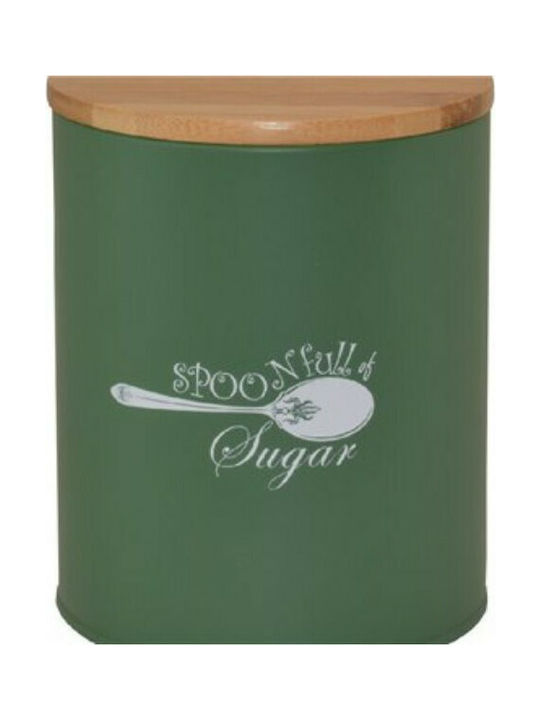 Estia Vase Sugar with Lid Metallic In Green Colour 1pcs