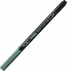 Lyra Aqua Brush Duo Μαρκαδόρος Σχεδίου Γκρι 4mm