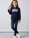 Kids Sweatshirt with Hood and Pockets Blue