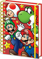 Pyramid International Super Mario Run Notebook Spiral A5 Ruled with Elastic Multicolour