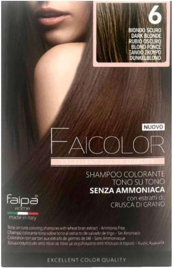 Faipa Faicolor Farb-Shampoo Kein Ammoniak 6n Dunkelblond 30ml