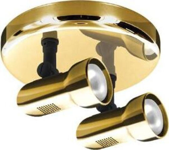 Fos me Doppel Spot in Gold Farbe