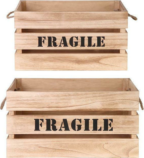 The Home Deco Factory Dekorative Kiste für den Garten Hölzernes 54cmx37cmx28cm 2Stück HD3902