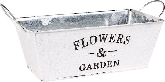 Keskor Blumentopf Metall Silber