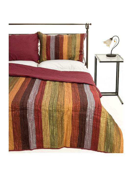 Silk Fashion 6329 Σετ Κουβερλί Μονό Μπορντό 160x220cm 2τμχ