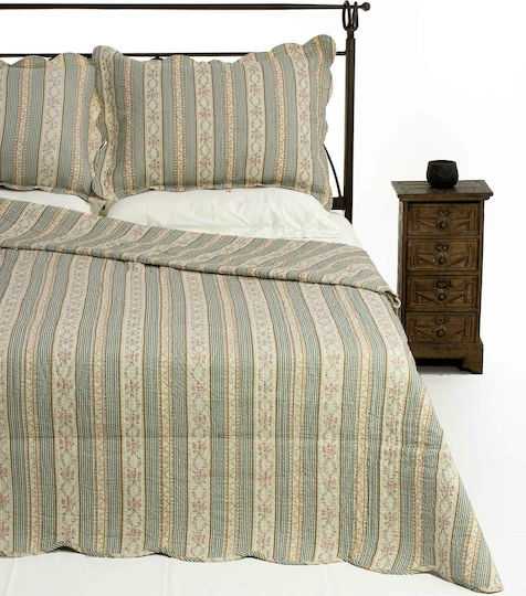 Silk Fashion C1 Подредба Покривало Единично Памук Бежов 170x220см 2бр