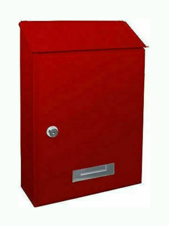 TX0081A Outdoor Mailbox Metallic in Red Color 23x8.5x36cm